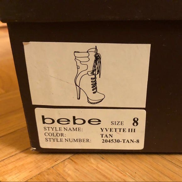 Brown suede and later Bebe high platform boots. - Picture 6 of 6